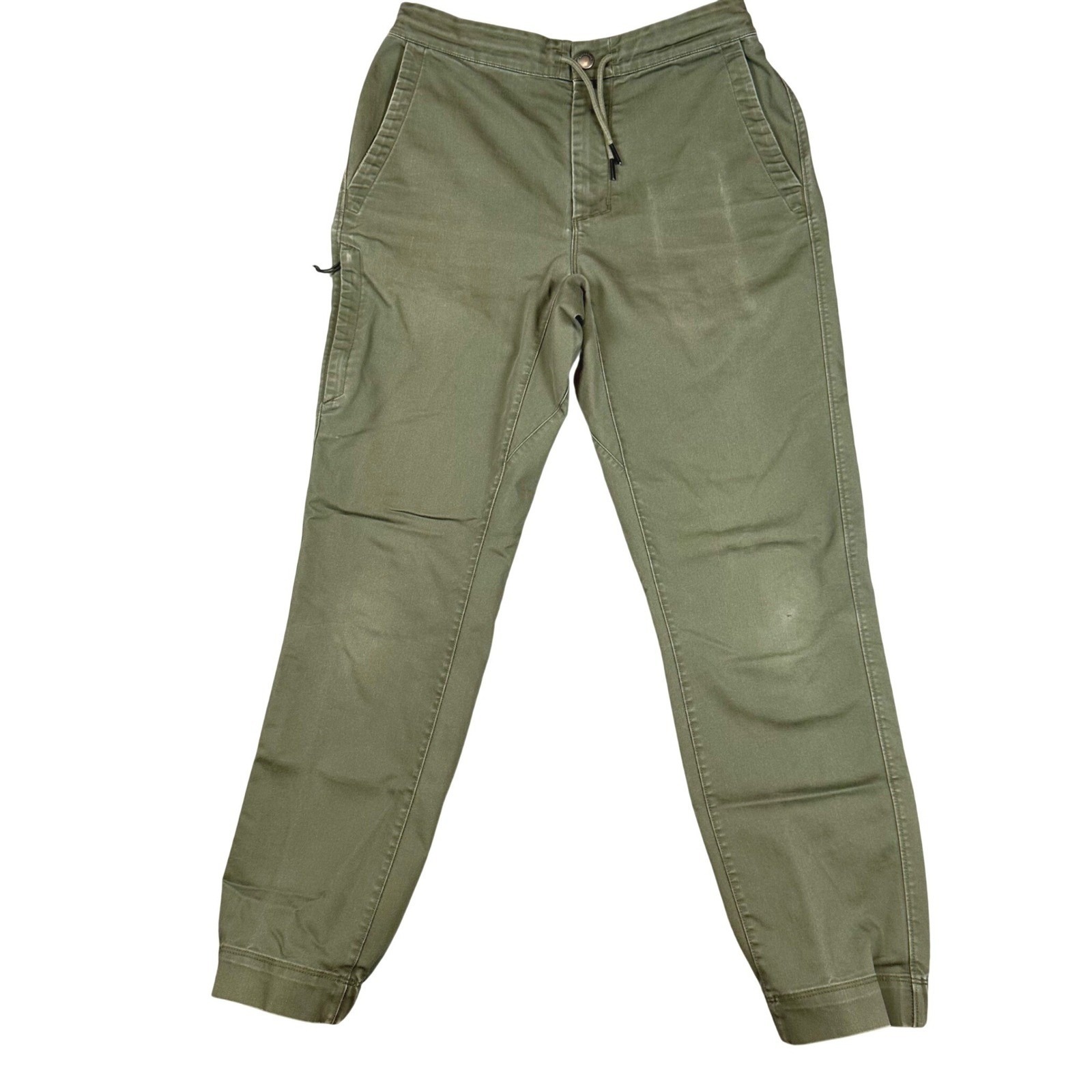 Patagonia Twill Traveler Pants Men Small Industrial Green Stretch Hiking Outdoor